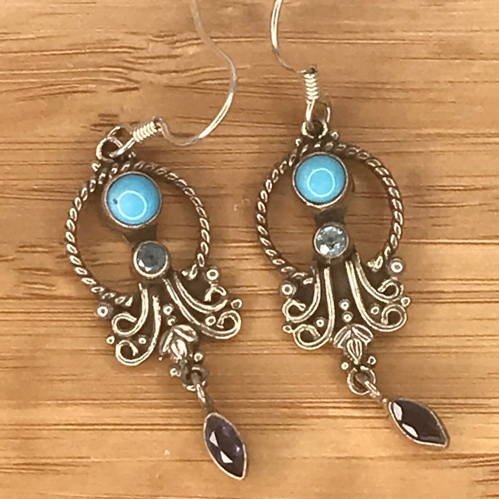 Arizona Sleeping Beauty Turquoise Earrings